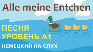 Alle meine Entchen. Немецкая песенка А1. Немецкий на слух.