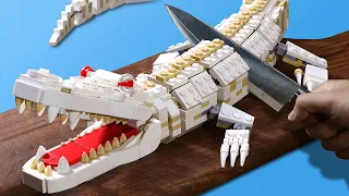 Hunting Catch & Cook LEGO WILD CROCODILE On Fire | Fish Cutting Skills Compilation