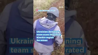 Ukrainian Demining Team Scans Liberated Kharkiv Region for Mines #shorts