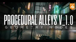 Procedural Alleys Geometry Nodes Pack