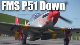 FMS P51 Mustang crash (RC model plane)