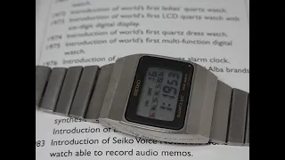 1977 Seiko LCD multifunction Digital LCD men's watch with box.  Model reference  M154-4019