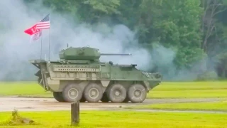 Army News Service - Stryker 8X8 IFVs 30mm Autocannon & Javelin ATGM Live Firing [1080p]