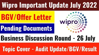 Wipro Offer Letter | BGV | Clarification Mail | Wipro WILP Audit | Onboarding Update