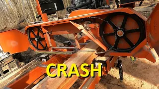 Cherry on the sawmill.. CRASH!