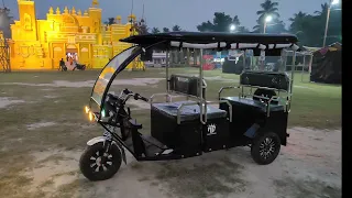 New black colour E rickshaw with steel body স্টিল দিয়ে তৈরি করা শক্তিশালী টোটো
