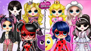 Marinette, Wednesday, Isabela, Princess Peach 😇😈 Good Girls vs Bad Girls - DIY Arts & Paper Crafts