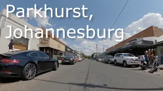 Driving through Parkhurst, Rosebank and Saxonwald, Johannesburg, South Africa.