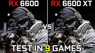 RX 6600 vs RX 6600 XT | Test In 9 Games | 1080p - 1440p