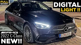 2022 MERCEDES C Class AMG NEW DIGITAL LIGHT Test Night Drive SHOULD YOU BUY IT? FULL In-Depth Review