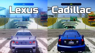 NFS Most Wanted: Lexus IS 300 vs Cadillac CTS - Drag Race