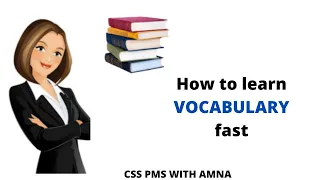 How to learn vocabulary fast| English Vocabulary for CSS