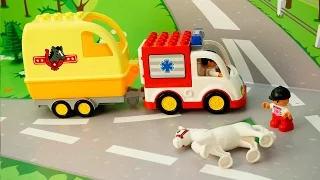 Видео с игрушками для детей про лошадку. Скорая помощь и Полицейская машина
