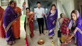 Ankita Lokhande Griha Pravesh  in Sasural with Husband Vicky Jain