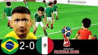 Brazil vs Mexico 2-0 | 🏆 World Cup 2018 🏆 | Parody Goals | ⚽ Neymar ⚽ Firmino