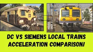 Acceleration test - Mumbai DC local train (EMU) vs Siemens local | Old vs New