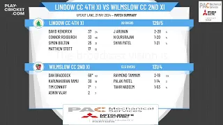 Lindow CC 4th XI v Wilmslow CC 2nd XI