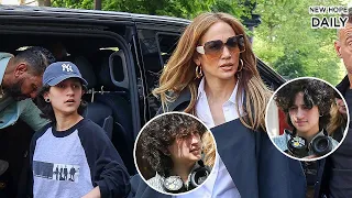 While in Paris, Jennifer Lopez's daughter Emme proudly displays a FLESH TUNNEL earring