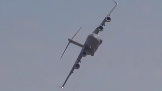 RAAF Boeing C17 Globemaster III aerobatics with touch & go! - Avalon International Airshow 2015