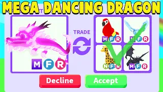 Trading FIRST MEGA DANCING DRAGON in Adopt Me!