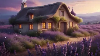 Enchanted French Cottage in the Lavender Field. Ambience with bird sounds and music.