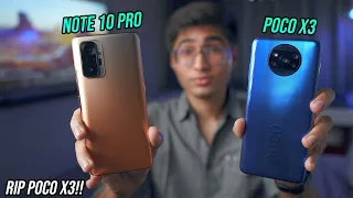 Redmi Note 10 Pro vs Poco X3 Full Comparison🔥 RIP POCO!