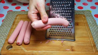 Not a recipe, but GOLD!  Just grate the SAUSAGE on a grater and cook IT.