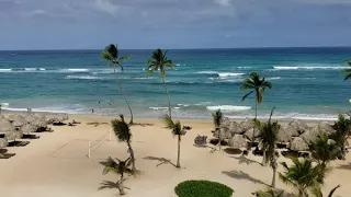 Drone footage of the Beach & Ocean El Faro Resort, Punta Cana, DR (11-2019)