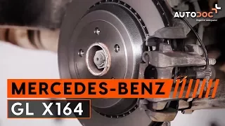 How to change rear brake discs and brake pads MERCEDES-BENZ GL X164 TUTORIAL | AUTODOC