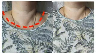 ⭐SEWING TIP: How to quickly and easily reduce a large neckline