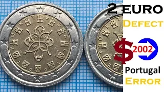 Portugal 2 euro 2002 Defect