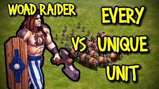 ELITE WOAD RAIDER vs EVERY UNIQUE UNIT | AoE II: Definitive Edition