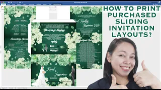 HOW TO PRINT PURCHASED SLIDING INVITATION LAYOUTS USING MICROSOFT WORD (MS WORD)? | Cassy Soriano