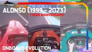 Fernando Alonso Onboard evolution [1999 - 2023] | Assetto corsa F1 onboard | #fa14