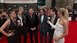 KINGS OF LEON Red Carpet Interview | 2022 GRAMMYs