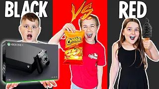 BLACK VS RED!! **COLOR CHALLENGE** | JKREW