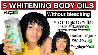 5 BEST WHITENING BODY OILS FOR GLOWING , SMOOTH AND YOUTHFUL SKIN TONE | get rid of dark spots etc.