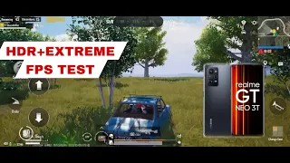 Realme Gt Neo 3T Pubg Mobile Test HDR+EXTREME With Fps Meter