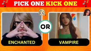 Pick One Kick One Song Battle | Taylor Swift vs. Olivia Rodrigo | Music Quiz 🎤🔥