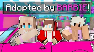 JJ and Mikey ADOPTED By BARBIE in Minecraft Challenge - Maizen Mizen JJ and Mikey