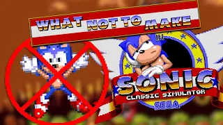 What Not to Make in Classic Sonic Simulator