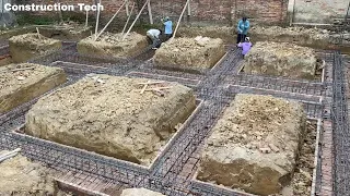 Traditional Techniques of Building a House Foundation on Hard Geology Saves Materials and Manpower​