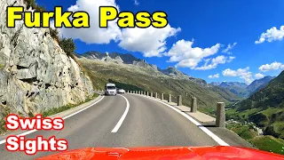 Furka Pass Switzerland 4K Video Scenic Drive from Andermatt