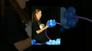 Easy Balloon Decoration Hula Hoop Idea #shorts