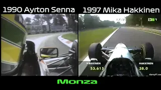 F1 1990 Senna vs 1997 Hakkinen - Monza