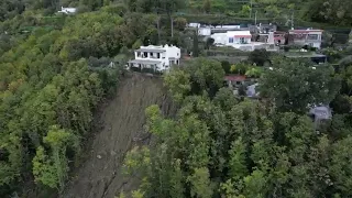 Frana a ischia, le immagini dal drone