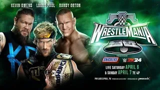 WRESTLEMANIA XL - Kevin Owens VS. Randy Orton VS. Logan Paul FULL MATCH - April 7, 2024 - WWE 2K24