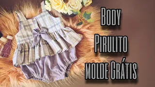 Body Pirulito - body infantil (molde grátis)