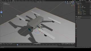 Mavic 2 pro 3D model Flying drone short animation