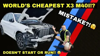 Rebuilding The First And Cheapest BMW X3 M40I In The World!! PART 1